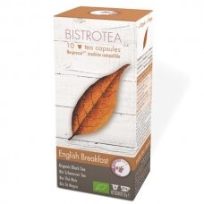 Arbatos kapsulės, tinkančios Nespresso kavos aparatams Bistrotea "English Breakfast"