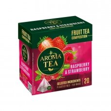 Aromatizuota vaisinė arbata Aroma Tea "Raspberry & Strawberry“ 20 vnt. maišelių