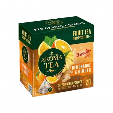 Raudonųjų apelsinų skonio arbata Aroma Tea "Warming Orange & Ginger“ 20 vnt. maišelių