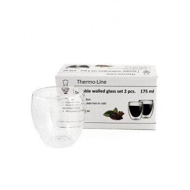Dvigubo stiklo stiklinės Amber Chef "Kavos" 175ml 2vnt 1