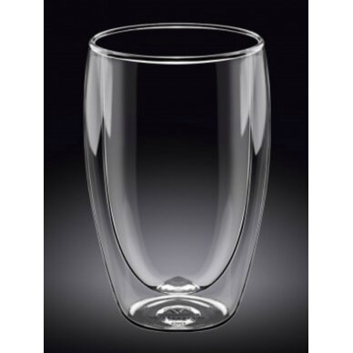 Dvigubo stiklo stiklinės Wilmax 400 ml 1 vnt.