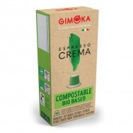 Kavos kapsulės, tinkančios Nespresso kavos aparatams Gimoka Bio Crema 10 vnt.