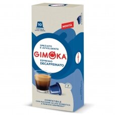 Kavos kapsulės, tinkančios Nespresso kavos aparatams Gimoka Espresso Decaffeinato 10 vnt.