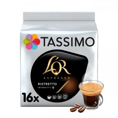 Kavos kapsulės L'OR Tassimo Espresso Ristretto 16 kap.