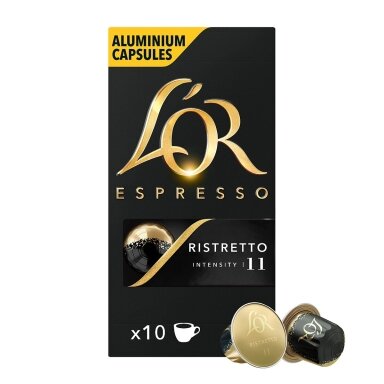 Kavos kapsulės suderinamos su Nespresso® L'OR RISTRETTO, 10 vnt.