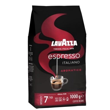 Kavos pupelės Lavazza Espresso Italiano Aromatico, 1 kg (geriausia iki 2026 10 30)