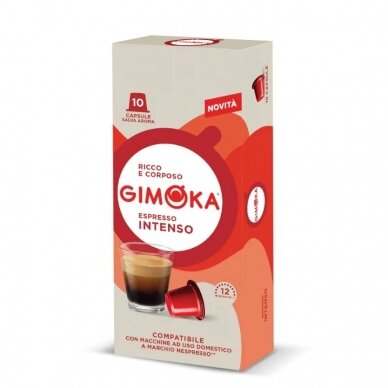 Kavos kapsulės, tinkančios Nespresso kavos aparatams Gimoka Intenso 10 vnt.
