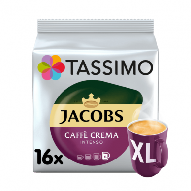 Kavos kapsulės Jacobs Tassimo "Cafe Crema Intenso XL" 16 kap.