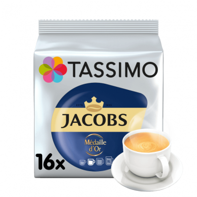 Kavos kapsulės Jacobs Tassimo "Medaille D'Or" 16 kap.