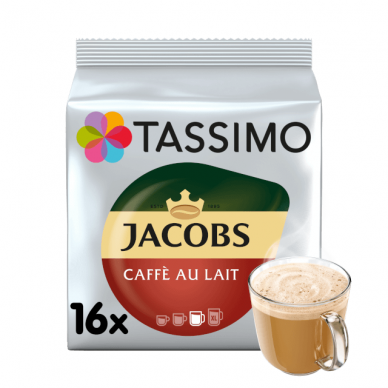 Kavos kapsulės Jacobs Tassimo Cafe au Lait 16 kap.