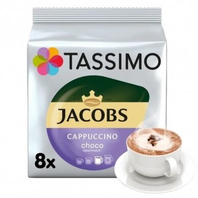 Kavos kapsulės Jacobs Tassimo Cappuccino Choco 16 kap.