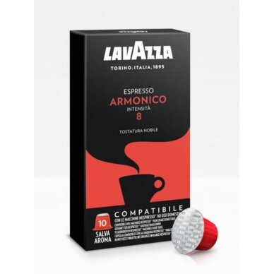 Kavos kapsulės, tinkančios Nespresso kavos aparatams Lavazza Armonico 10 vnt.