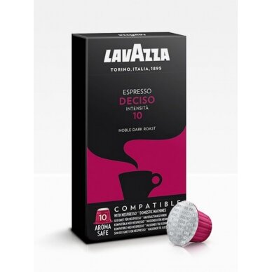Kavos kapsulės, tinkančios Nespresso kavos aparatams Lavazza "Deciso" 10vnt.