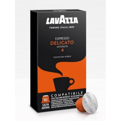 Kavos kapsulės, tinkančios Nespresso kavos aparatams Lavazza "Delicato" 10vnt.