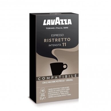 Kavos kapsulės, tinkančios Nespresso kavos aparatams Lavazza "Ristretto" 10vnt.
