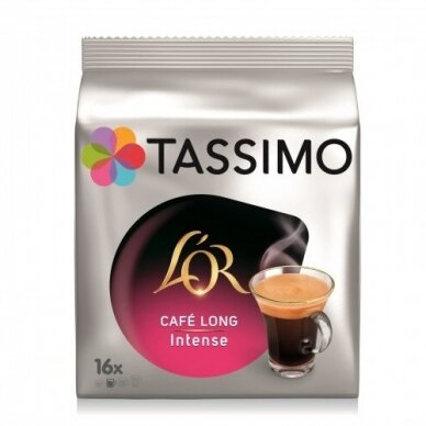 Kavos kapsulės L'OR Tassimo "Cafe Long Intense" 16 kap.