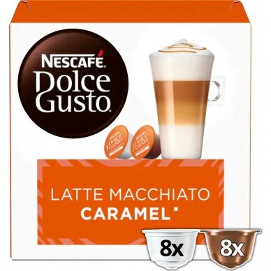 Kavos kapsulės NESCAFÉ Dolce Gusto Caramel Latte Macchiato 1