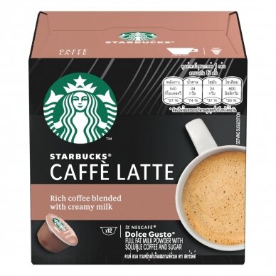 Kavos kapsulės Starbucks Dolce Gusto "Caffe Latte" 1