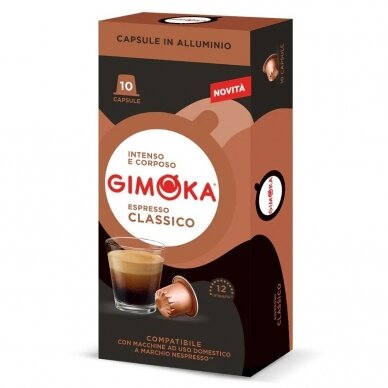 Kavos kapsulės, tinkančios Nespresso kavos aparatams Gimoka Espresso Classico 10 vnt.