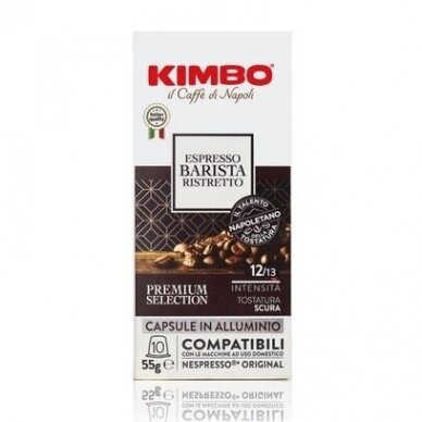 Kavos kapsulės, tinkančios Nespresso kavos aparatams Kimbo "Barista Ristretto" 10vnt. 2