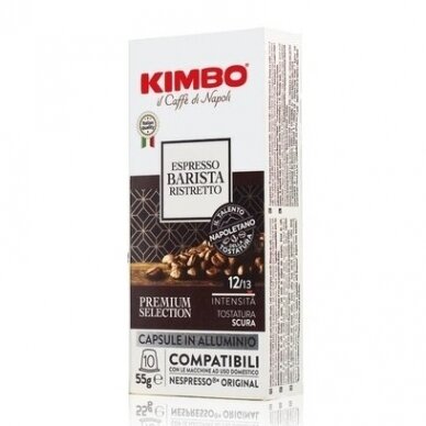 Kavos kapsulės, tinkančios Nespresso kavos aparatams Kimbo "Barista Ristretto" 10vnt.