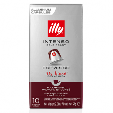 Kavos kapsulės tinkančios Nespresso kavos aparatams Illy "Intenso" 10vnt. 1