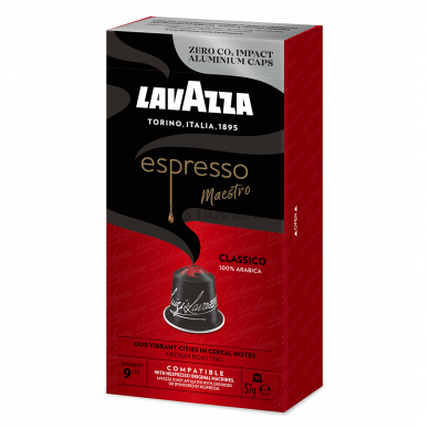 Kavos kapsulės, tinkančios Nespresso kavos aparatams Lavazza Maestro Classico 10 vnt.
