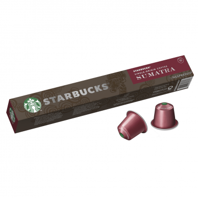 Kavos kapsulės, tinkančios Nespresso kavos aparatams Starbucks "Single Origin Sumatra" 10vnt.