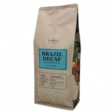 Kavos Pupelės "Brazil Decaf" 1kg. 2