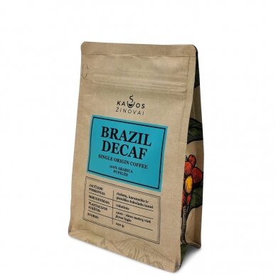 Kavos pupelės Brazil Decaf, 250 g 2