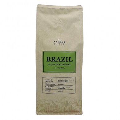 Kavos Pupelės "Brazil Single Origin" 1kg. 2