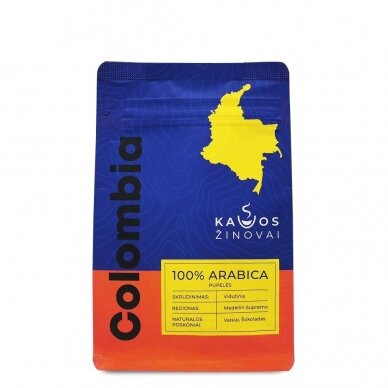 Kavos Pupelės Colombia Medellin Supremo, 250 g 1