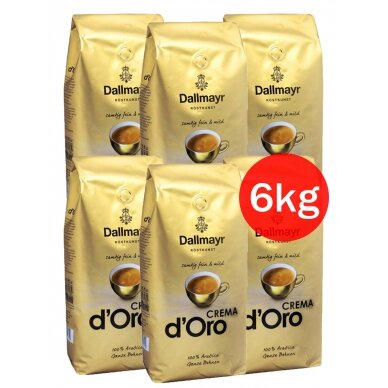 Kavos pupelės Dallmayr "CREMA d'Oro" 6kg