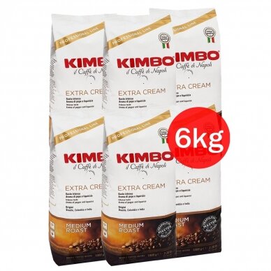 Kavos pupelės Kimbo "Extra Cream" 6kg