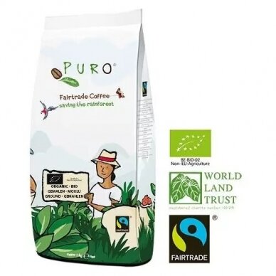 Kavos pupelės Puro "Fairtrade Organic Light" 1kg