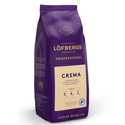 Kavos Pupelės Lofbergs Professional Crema, 1 kg 1 Kavos Pupelės Lofbergs Professional Crema, 1 kg 1