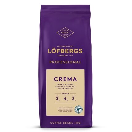 Kavos Pupelės Lofbergs Professional Crema, 1 kg Kavos Pupelės Lofbergs Professional Crema, 1 kg