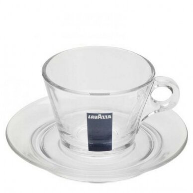 LavAzza "Cappuccino" stiklinis puodelis su polėkšte 160ml