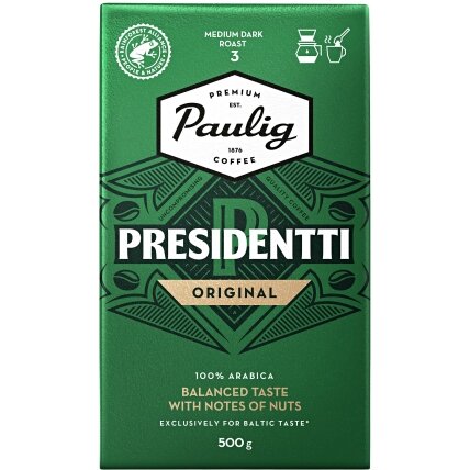 Malta kava Paulig Presidentti Original, 500 g 1 Malta kava Paulig Presidentti Original, 500 g 1
