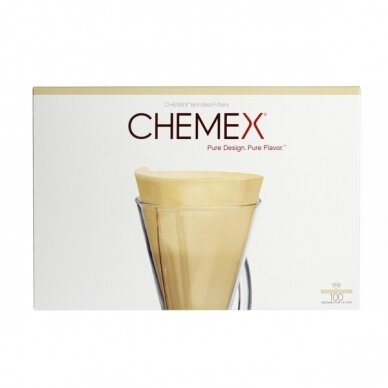 Popieriniai filtrai Chemex 1-3 cup, rudi 100 vnt.