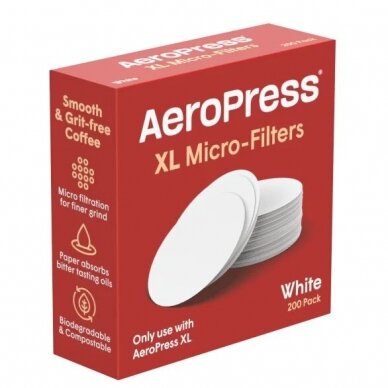 Popieriniai filtrai kavinukui AeroPress XL 200 vnt.