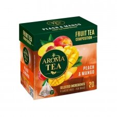 Persikų ir mangų skonio arbata Aroma Tea "Peach & Mango“ 20 vnt. maišelių