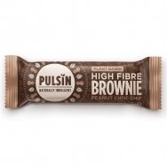 Šokoladinis žemės riešutų batonėlis PULSIN "Brownie Peanut Choc Chip", 4 vnt. po 35g.
