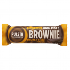 Puraus šokolado batonėlis PULSIN Brownie Double Choc Fudge, 35 g