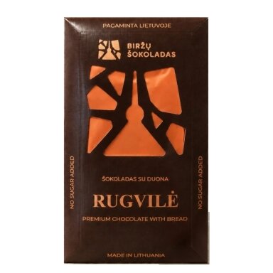 Šokolado plytelė Biržų Šokoladas Rugvilė - šokoladas su duona, 75 g