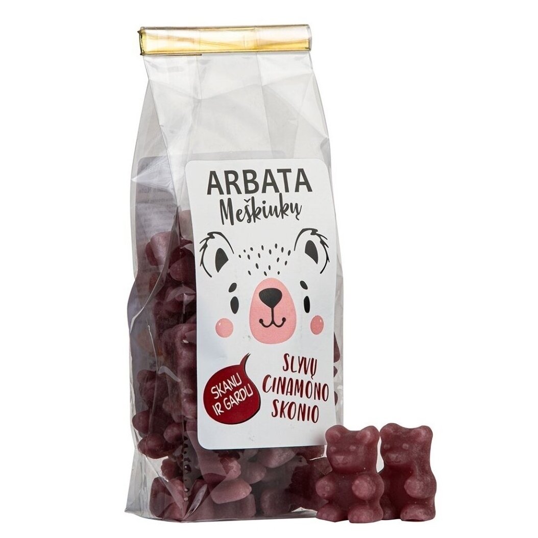Tirpi arbata Meškiukas slyvų ir cinamono skonio, 125 g Tirpi arbata Meškiukas slyvų ir cinamono skonio, 125 g