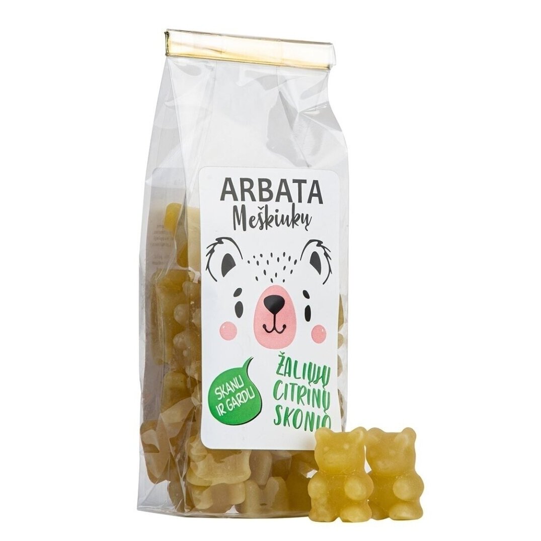 Tirpi arbata Meškiukas žaliųjų citrinų (laimų) skonio, 125 g
