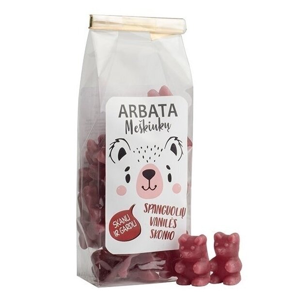 Tirpi arbata Meškiukas spanguolių - vanilės skonio, 125 g Tirpi arbata Meškiukas spanguolių - vanilės skonio, 125 g
