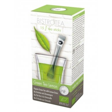 Žalioji arbata BistroTea "Green Tea Lemon" 15vnt. lazdelių